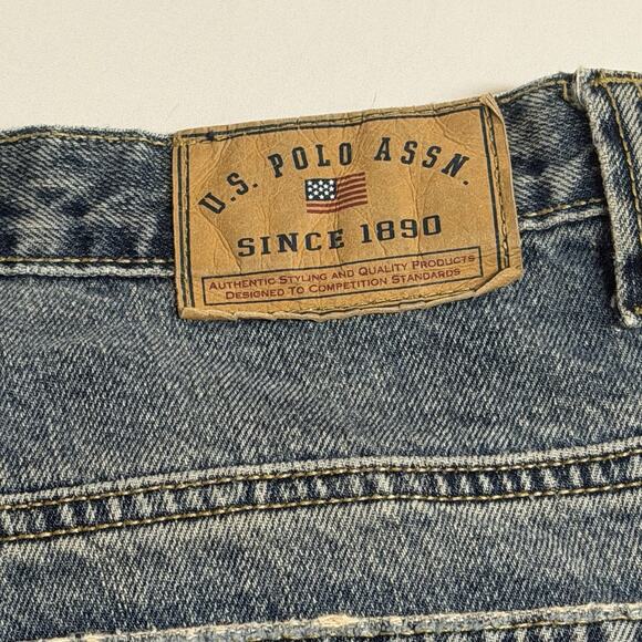 Vintage US Polo Assn Jeans Mens 34x34 Blue Carpenter Utility Workwear Y2K - Picture 11 of 16